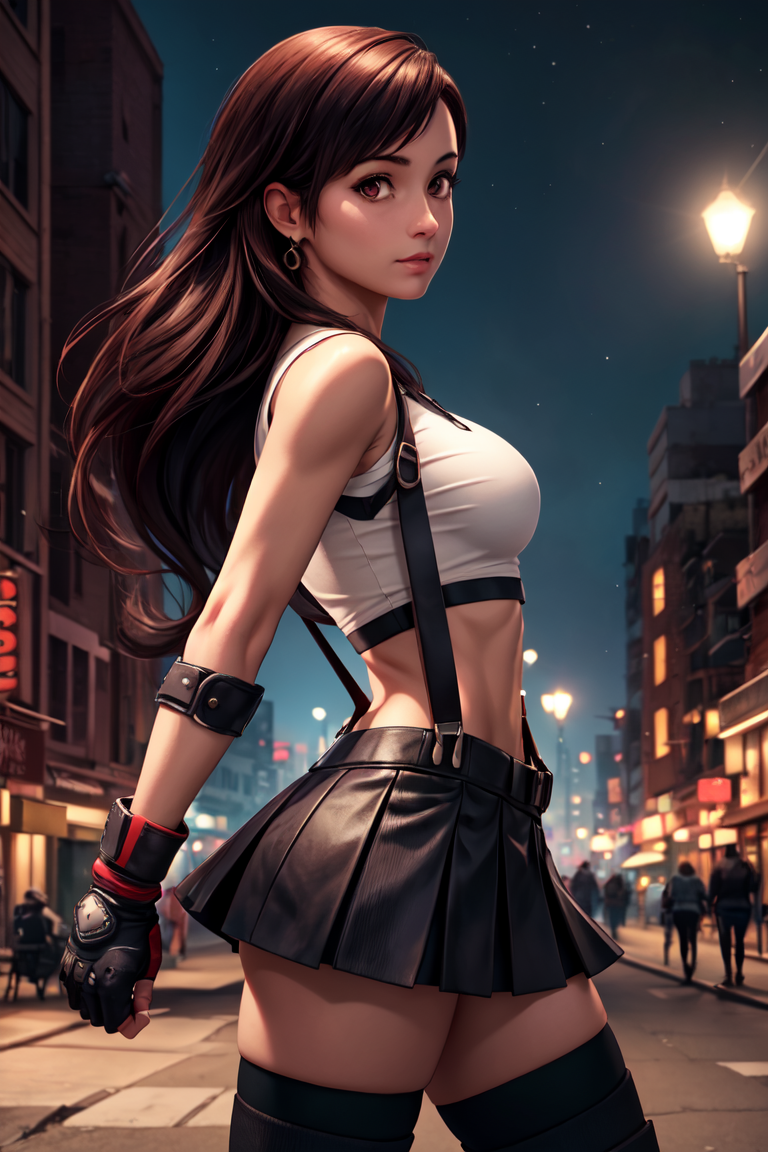 378551-1675286046-cowboy shot ,realistic, best quality, masterpiece, realistic ,,, 7rtifa, crop top, arm guards, fingerless gloves, suspenders, pl.png